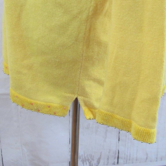 The Quacker Factory V Neck Sequined Butterfly Pullover Sweater - Picture 8 of 8